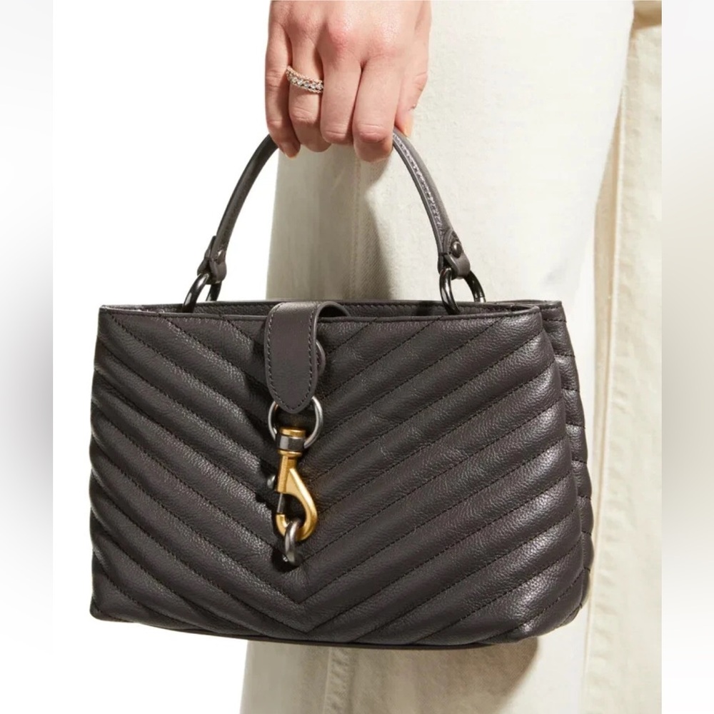 Rebecca Minkoff Edie Top Handle Leather Satchel Crossbody Bag